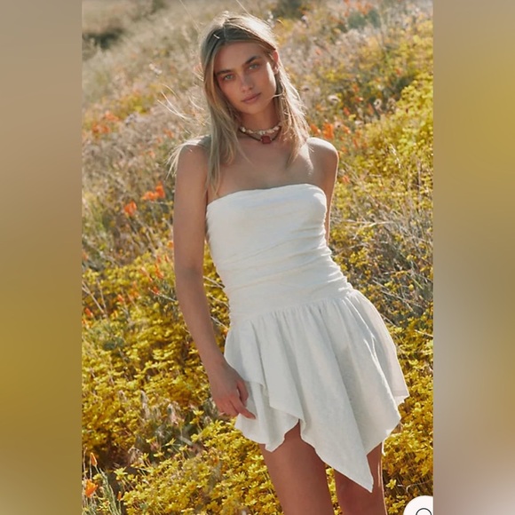 Free People White Strapless Convertible Dress NWOT - Picture 1 of 14